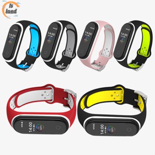 【IS】สายนาฬิกาข้อมือ ทรงกลม สองสี พร้อมหัวเข็มขัด แบบเปลี่ยน สําหรับ XIAOMI MI Band 4