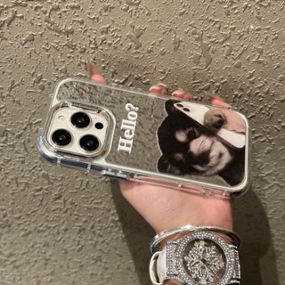 เคสโทรศัพท์มือถือ แบบกระจกแต่งหน้า ลายการ์ตูนลูกสุนัข สไตล์เกาหลี สําหรับ Apple Iphone 14Promax 13 12 11