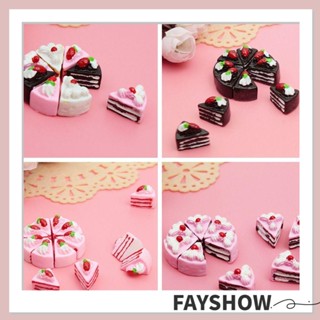 Fay 10 ชิ้น สามเหลี่ยม เค้ก ตกแต่ง DIY เรซิ่น บ้านตุ๊กตา ของเล่น