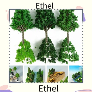 Ethel1 โมเดลรางรถไฟไมโคร สีเขียว DIY 30 ชิ้น