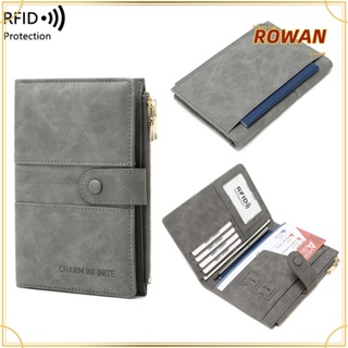 Rowans RFID ปกหนังสือเดินทาง คุณภาพสูง แบบพกพา ป้องกันขโมย แปรงเอกสาร จัดระเบียบ