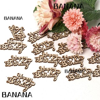 Banana1 แผ่นไม้ตัดเลเซอร์ สําหรับแขวนตกแต่งบ้าน 15 ชิ้น