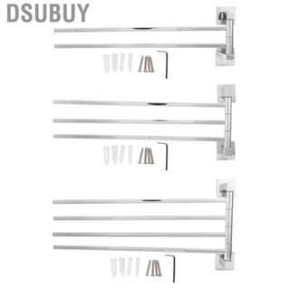 Dsubuy Stainless Steel Towel Rack Bar 180° Rotatable Bathrobe Hanger Holder US