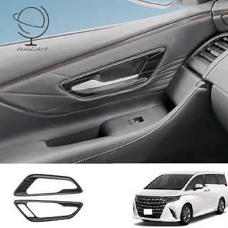 {dealslickr5} ฝาครอบมือจับประตูด้านใน สีเงิน สําหรับ Toyota Alphard 40 Series 2023+ RHD