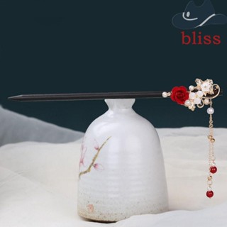 Bliss Hanfu ที่คาดผมไม้ ลายดอกไม้ สไตล์จีนโบราณ สําหรับเด็กผู้หญิง