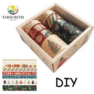 Tarsureth เทปวาชิ ลายหัวใจ คริสต์มาส สําหรับตกแต่งสมุดภาพ DIY 8 ชิ้น ต่อชุด