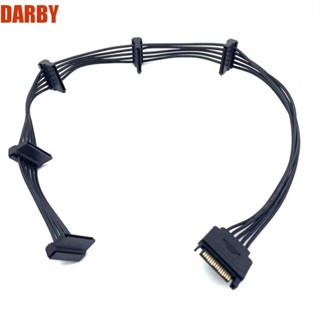 Darby สายเคเบิลพาวเวอร์ซัพพลาย SATA SATA 4PIN IDE ตัวผู้ 18AWG SATA 15Pin SATA สําหรับฮาร์ดดิสก์ HDD SSD