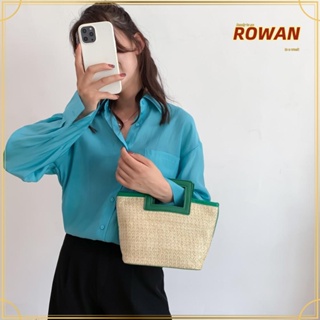 Rowans กระเป๋าถือ กระเป๋าสะพายไหล่ หนัง PU แบบนิ่ม แฮนด์เมด ขนาดใหญ่ จุของได้เยอะ ใช้ซ้ําได้ สําหรับผู้หญิง