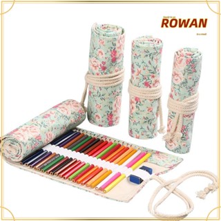 Rowans กระเป๋าดินสอ ผ้าแคนวาส ลายดอกไม้ ขนาดใหญ่ แบบพกพา สําหรับเด็กนักเรียนผู้ชาย และผู้หญิง