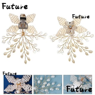 Future จี้บักเกิล รูปรองเท้าเจ้าสาว สําหรับตกแต่งกระเป๋า งานแต่งงาน 1 คู่ (2 ชิ้น)