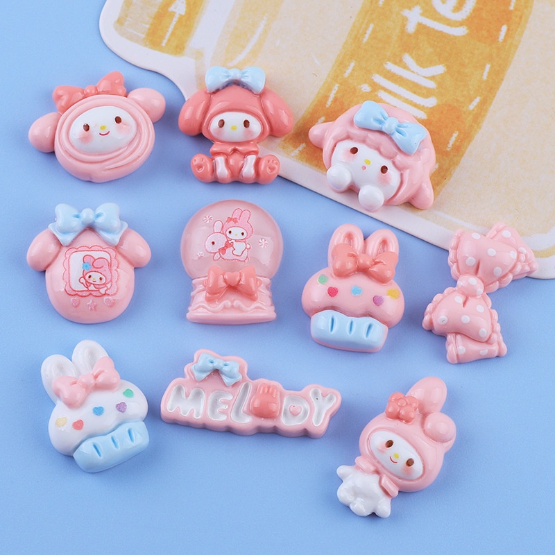 [4 #] Jibbitz Crocs กาวติดรองเท้า เรซิ่น แวววาว น่ารัก diy อุปกรณ์เสริม สําหรับทําเครื่องประดับผม กิ๊บติดผม เคสโทรศัพท์ XD