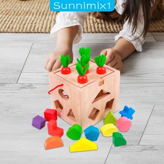 [Sunnimix1] กล่องไม้ รูปทรงแครอท เสริมพัฒนาการ สําหรับเด็กวัยหัดเดิน