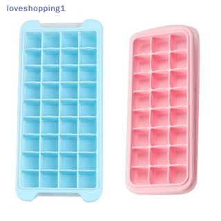 Loveshopping ถาดน้ําแข็งซิลิโคน ลายรังผึ้ง พร้อมฝาปิด 24 36 ช่อง