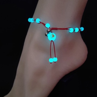 Spot second hair# live broadcast 12 Zodiac Luminous Stone luminous anklet mens and womens simple Bell zodiac rat anklet 8.cc