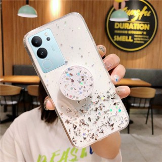 พร้อมส่ง เคสโทรศัพท์มือถือนิ่ม แบบใส กันกระแทก ลายท้องฟ้ากลางคืน พร้อมขาตั้ง สําหรับ VIVO V29 Y27 Y36 Y78 5G 4G 2023 V29 VivoY27 VivoY36