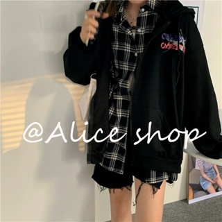 Alice  เสื้อผ้าผู้ญิง แขนยาว เสื้อฮู้ด คลุมหญิง สไตล์เกาหลี แฟชั่น  Korean Style Comfortable ins Unique A98J24N 36Z230909