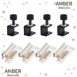 Amber คลิปหนีบฐานรองชิ้นงานแบบร้อน ปรับได้ 7 มม. สําหรับเครื่องพิมพ์ Ender 3 Ender 3 V2 Ender 3 Neo Ender 5 Plus CR10 CR10S CR-20 8 ชิ้น