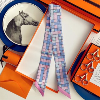 ใหม่ hermes ริบบิ้นผ้าไหม 100% ยาว 6 * 110 ซม. สําหรับตกแต่งกระเป๋า