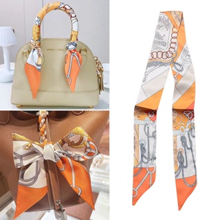 ใหม่ hermes ผ้าพันคอ ริบบิ้น ผ้าไหม พิมพ์ลาย ขนาดเล็ก 6 * 110 ซม.