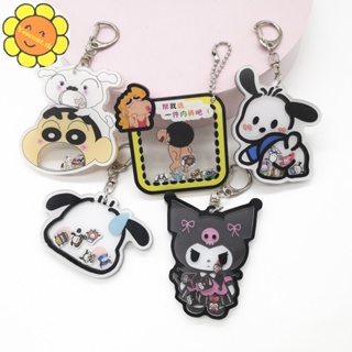 SANRIO Yescont พวงกุญแจอะคริลิค จี้การ์ตูนชินจัง ซานริโอ้ สร้างสรรค์ สําหรับเด็กผู้หญิง