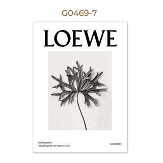 LOEWE โปสเตอร์ภาพวาดผ้าใบ รูปพืช สไตล์นอร์ดิก โมเดิร์น หรูหรา มีสีดํา และสีขาว สําหรับตกแต่งผนังบ้าน ห้องนั่งเล่น