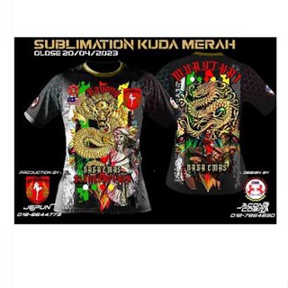 Gayong - เสื้อยืด ลายนักสู้ NAGAEMAS MUAYTHAI KUDA MERAH