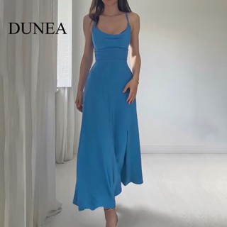 Dunea ชุดเดรสทูนิค คอปก มีกระเป๋า เซ็กซี่ สําหรับผู้หญิง