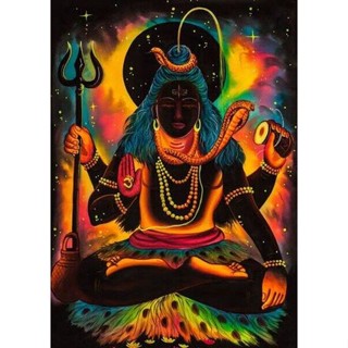 โปสเตอร์ พิมพ์ลายตัวอักษร Hindu god Shiva สําหรับตกแต่งผนังบ้าน ห้องนั่งเล่น