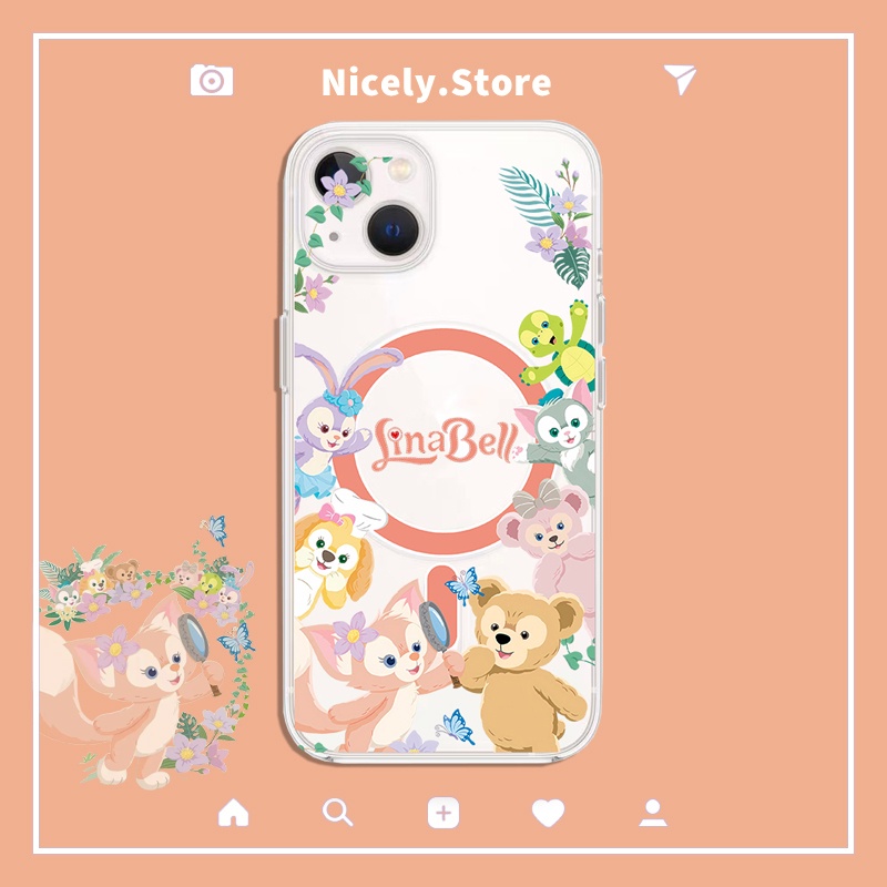 เคสโทรศัพท์มือถือ TPU ไร้สาย กันกระแทก ลาย LinaBell Bear Duffy StellaLou สําหรับ iPhone 15 14 Plus 13 12 Pro Max 11