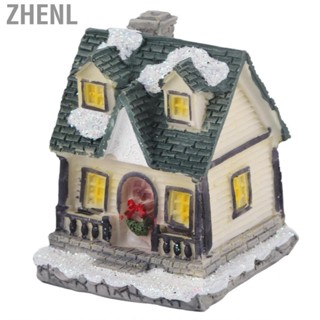 Zhenl Christmas Village Statue  Light Illuminated House Ornaments Craf WP