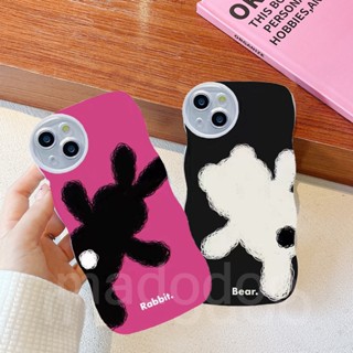 Casing Redmi Note 11S 11 10s 10 Pro 9 8 10C 10A 9C 9S 9A 6A 5A POCO M3 X3 M4 Pro 4G F5 5G NFC K40S Cute Cartoon Couple Bear Rabbit Fine Hole Airbag Shockproof Wave Edge Phone Case 1BW 90