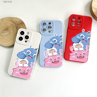 VIVO V25 V25E V23 V23E V20 T1X Pro 5G เคสวีโว่ สำหรับ Cartoon Monster เคส เคสโทรศัพท์