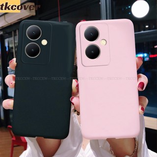 เคสโทรศัพท์มือถือแบบนิ่ม TPU ผิวด้าน บางมาก สีแคนดี้ สําหรับ Vivo Y36 Y27 Y78 5G Y35 Y16