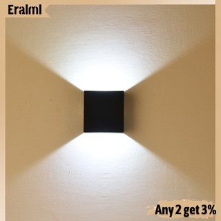 Eralml โคมไฟติดผนัง LED 6W AC85-265V COB อลูมิเนียม กันน้ํา ปรับได้ สําหรับกลางแจ้ง