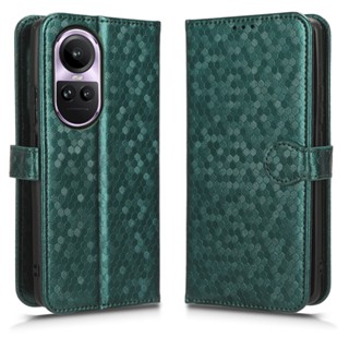 เคสหนัง PU ฝาพับ พร้อมช่องใส่บัตร ขาตั้ง สําหรับ OPPO Reno 10 Pro OPPO Reno 10