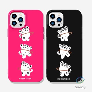 คู่เคสโทรศัพท์ สำหรับไอโฟน 11 12 13 14 15 Pro Max 7 8 Plus XR X XS MAX SE เสือสามตัว ดำแดง อ่อนนุ่มทีพียูสีเยลลี่เปลือก