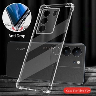 เคสโทรศัพท์มือถือ ซิลิโคนนิ่ม ใส กันกระแทกสี่มุม สําหรับ Vivo V29 Pro Lite 5G 2023 V29 V 29 V29pro v29Lite