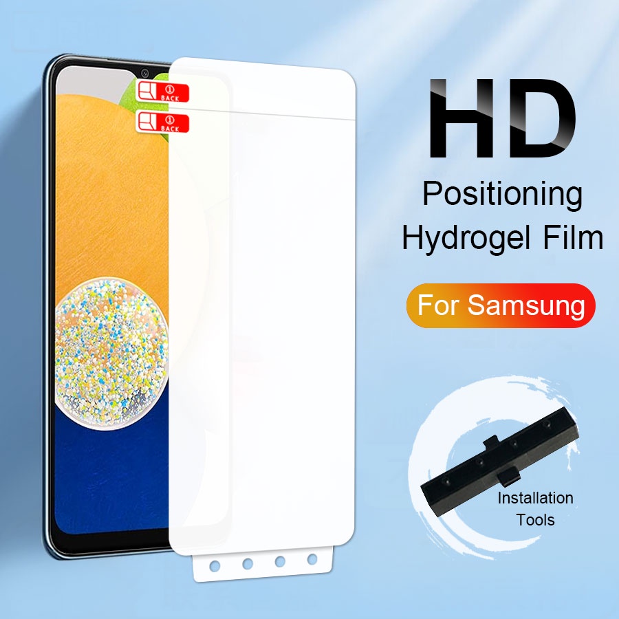 ฟิล์มไฮโดรเจลนิ่ม แบบใส ติดตั้งง่าย สําหรับ Samsung Galaxy S23 S22 S21 S20 S10 S9 S8 A14 A24 A34 A54 A21s A13 A23 A12 A22 A32 A42 A52s A72 A31 A51 A71 A20s Note 20 10 Plus Ultra