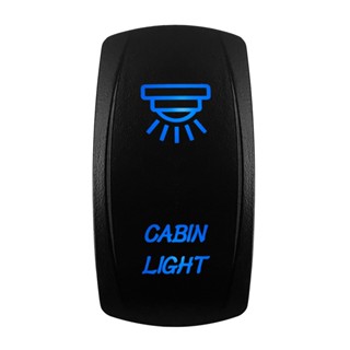 Cabin สวิตช์โยก เปิด ปิด 5 Pin 12V 20A SPST สีฟ้า อุปกรณ์เสริม สําหรับรถยนต์ เรือ Carling Arb Narva 4x4