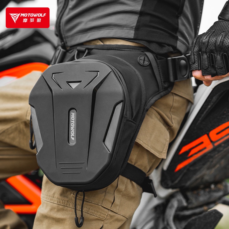 Motowolf Men Motorcycle Bag EVA Hard Shell Motorcycle Leg Side Bag Male Phone เอว Pack Drop Leg Bag Pack Belt Bum Bags