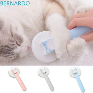 Bernardo แปรงพลาสติก ด้ามจับกันลื่น สีฟ้า สีเทา สีชมพู อุปกรณ์เสริม สําหรับสัตว์เลี้ยง แมว