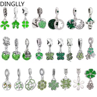 Dinglly จี้ดอกเดซี่ ดอกกุหลาบ ผีเสื้อ สีเขียว สําหรับทําเครื่องประดับ Diy
