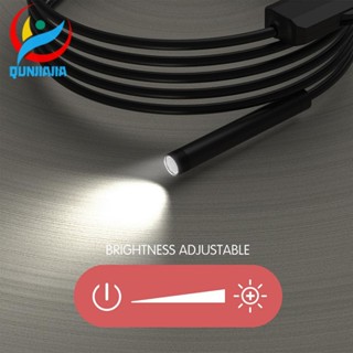 [qunjiajia.th] กล้องส่องทางไกล HD พร้อมไฟ LED 6 ดวง 7 มม. 0.3MP สําหรับ Android iPhone