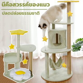 COD ต้นไม้แมว คอนโดแมว กรอบปีนแมว ของเล่นแมว คลายเครียด ที่ฝนเล็บ ทนทานมาก