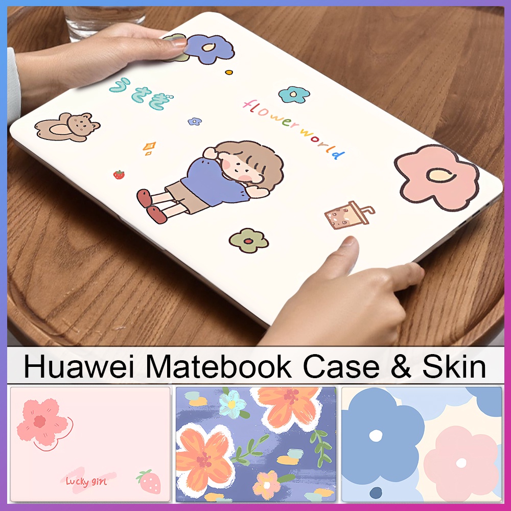 Crystal Case For Huawei Matebook D14 13 14 Inch Casing Matebook X Pro Matebook D14 D15 Magicbook 14 15 Magicbook Pro 16.1 2020 2021 Amd With Keyboard Cover Dust Plugs FQVD