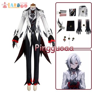 Lardoo Genshin Impact Arlecchino Cosplay Costume Fatui Servant Snezhnaya Costumes Uniform Halloween Party