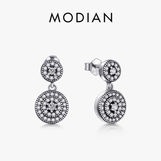 Modian ใหม่ ต่างหูเงินแท้ 925 ประดับเพทาย คริสตัล สไตล์วินเทจ หรูหรา เครื่องประดับแฟชั่น สําหรับผู้หญิง 2022