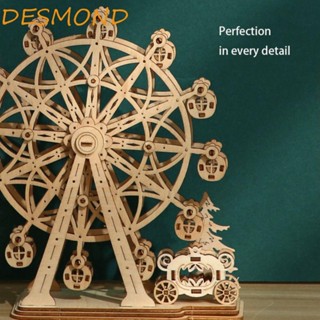 Desmond ของเล่นชิงช้าสวรรค์ไม้ 3D หมุนได้ แฮนด์เมด DIY สําหรับตกแต่งห้อง