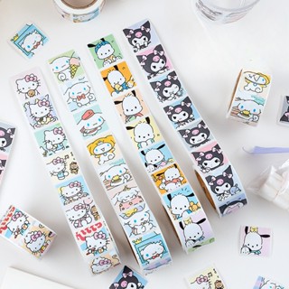 SANRIO สติกเกอร์ซีล ลายสุนัขหูใหญ่ Kuromi น่ารัก แฮนด์เมด DIY สําหรับตกแต่ง