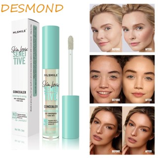 Desmond คอนซีลเลอร์ เนื้อแมตต์ 6 สี, รองพื้นเนื้อลิขวิด เรียบเนียน ติดทนนาน, เครื่องสําอาง ปกปิดเรียบเนียน ปกปิดเต็มรูปแบบ กันน้ํา คอนทัวร์ ไฮไลท์ สําหรับผิวคล้ํา